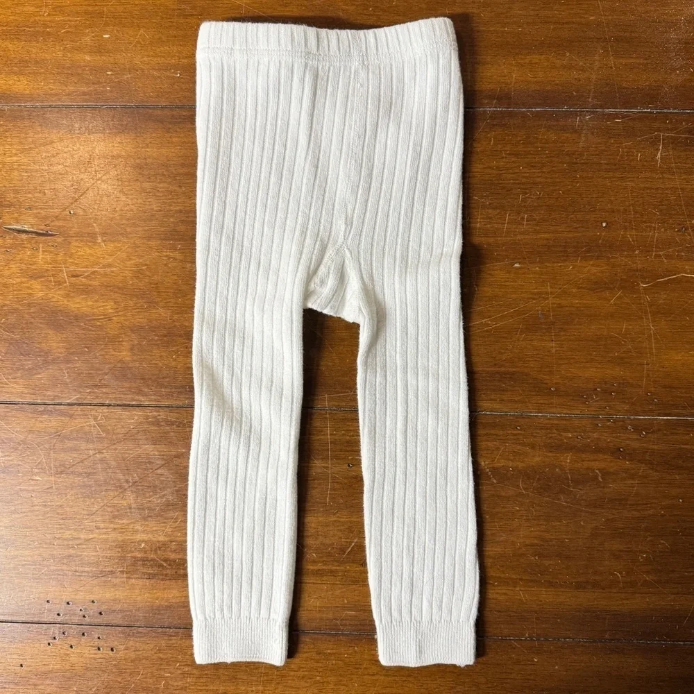 White Ribbed Tights